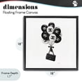 thumbnail image 4 of Stupell Industries Contemporary Chic Balloons & Purse Black Floating Frame Canvas Art, 18 x 18, by Amanda Greenwood, 4 of 8