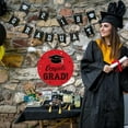 thumbnail image 3 of LanSuare 2025 Graduation Wooden Circular Wall Hanging Decoration with Congrats Graduation Sign for College High School Graduation Party Supplies, 3 of 5