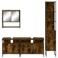 thumbnail image 6 of vidaXL 4 Piece Bathroom Furniture Set Smoked Oak Engineered Wood, 6 of 11