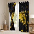 thumbnail image 3 of jejeloiu Kids Gamepad Controller Blackout Curtains Set of 2 (52x84 Each),Gamer Gaming Window Curtains,Yellow Black Check Curtains and Drapes For Adults,Ultra Soft Home Decor, 3 of 6