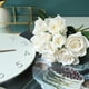 thumbnail image 5 of Ramo de rosas artificiales blancas con jarrón, ramo de peonía rosa de seda falsa con tarro de vidrio, cuerda para el hogar, propuesta de boda, decoración del hogar y el mejor regalo (blanco),Blanco, 5 of 7