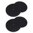 thumbnail image 1 of WEUVEB 4Pcs Anti-Static Vinyl Record Mat Black Felt Protective Pad for Home Disc Players, 1 of 8