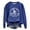 Blue, variant on Brew Coffee Halloween Sweatshirt For Women Cute Crewneck Tops Oversized Long Sleeve Festival Pullover Sweater