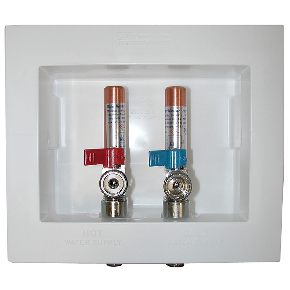 Washing Machine Box with Hammer Arrestor, Dual Drain, Solder Connection