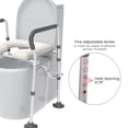thumbnail image 2 of Raised Toilet Seat for Elderly, Height Adjustable, Supports Up to 300lbs, Toilet Riser with Anti-Slip Handles, Fits Most Toilets, 2 of 6