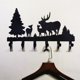 thumbnail image 2 of Gancho de pared de hierro para colgar, organizador de almacenamiento, silueta decorativa para puerta Árbol de ciervo, 2 of 8