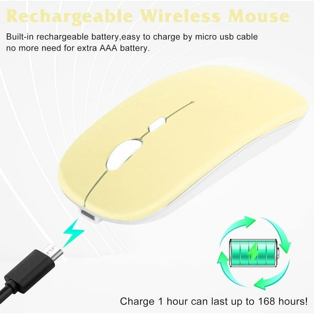 Ratón Inalámbrico Recargable Bluetooth para I Pad/air MacBook pro MacBook Air Mac Portátil Chromebook Windows Notebook MacBook HP PC Dell