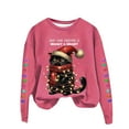 thumbnail image 3 of Christmas Sweatshirts for Women 2025 Long Sleeve Crewneck Funny Cute Black Cat Graphic Sweatshirt Pullover Tops, 3 of 5
