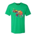 thumbnail image 2 of Wild Bobby, Colorful Walking Good Luck Elephant Animal Lover Mens Premium Tri Blend T-Shirt, Envy, Small, 2 of 3