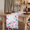 thumbnail image 2 of Table Runners 70 Inches Long Dress Scarves, Blue Pink Flowers Farmhouse Coffee/Dining/Kitchen Table Decor, Holiday Table Runner, Spring Garden Floral Gray Wooden 13x70 Inch, 2 of 9