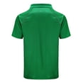 thumbnail image 3 of Men's Short Sleeve Moisture Wicking Performance Tennis Golf Polo Shirt, Side Blocked, Green 4XL, 3 of 6