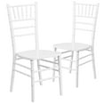 thumbnail image 1 of 2 Pack HERCULES Series White Wood Chiavari Chair, 1 of 9