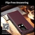 thumbnail image 4 of Compatible with Samsung Galaxy Z Fold 6 Flip Phone Case,With Smart window,PU Leather + PC + TPU Material,With Card Slot,Shockproof Anti-fall Rugged Case Cover For Samsung Galaxy Z Fold 6,Red, 4 of 7