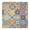 Blue Boho Bohemia, variant on Boho Multicolor Ethnic Pattern with Geometric Shapes Square Fitted Tablecloth with Elastic Edge,Square Table Cover,Washable Elastic Table Cover for Home Kitchen Party Decor 36"x36"