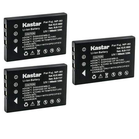 Image of Kastar 3-Pack Battery Replacement for Vivitar Digital Video Cameras DVR-840XHD DVR-565HD DVR-390H DVR-530 DVR-545 DVR-550 DVR-550G DVR-688 DVR-710 DVR-7300X Vivicam 3930 Vivicam 4000