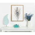 thumbnail image 5 of Kate and Laurel Sylvie Peacock Feather Natural Framed Canvas Wall Art by Simon Te Tai, 18x24 Natural, 5 of 5