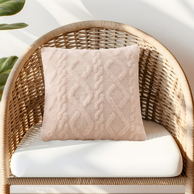 XYAIYT Premium Polyester Summer Throw Pillow Cover for Sofa,Couch,Bed Outdoor Decor Elegant Design with Invisible Zipper,Machine Washable,Perfect for Living Room,Bedroom Porch(White)