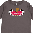 thumbnail image 4 of Inktastic Race Car Racing Bear Animal Boys or Girls Long Sleeve Toddler T-Shirt, 4 of 5