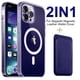 thumbnail image 2 of Funda de cuero transparente con tarjetero para iPhone, 15 Pro Max, 14, 13, 12, 11, XR, XS, X, 7, 8 Plus, Mini, Magsafe, cubierta de carga inalámbrica, 2 of 4
