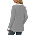 thumbnail image 5 of LIaqionyy Women Sweater Tunic Tops Dressy Lightweight Casual Blouses Loose Knit Pullover Work Fall Fashion Clothes, 5 of 7