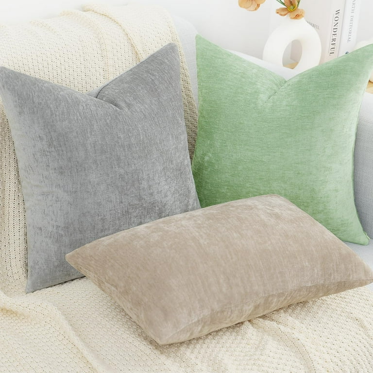 DecorUhome 18x18 Chenille Throw Pillow Covers, Set of 2 photo 8