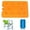 Orange, variant on Clearance Ice Cube Mold under $5,Conditioning Fan Ice Box 200ml Ice Brick Ice Board Ice Pack Reusable Ice Box