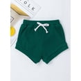 thumbnail image 6 of Kiapeise Infant Babys Ribbed Short Set Short Sleeve Button T-Shirt Top+Drawstring Short Summer Clothes Set, 6 of 9