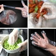 thumbnail image 4 of 100Pcs Plastic Disposable Food Prep Gloves,Disposable Polyethylene Work Gloves for Cooking,Cleaning,Food Handling,Powder & Latex Free [ One Size Fits Most ] (Adult), 4 of 4