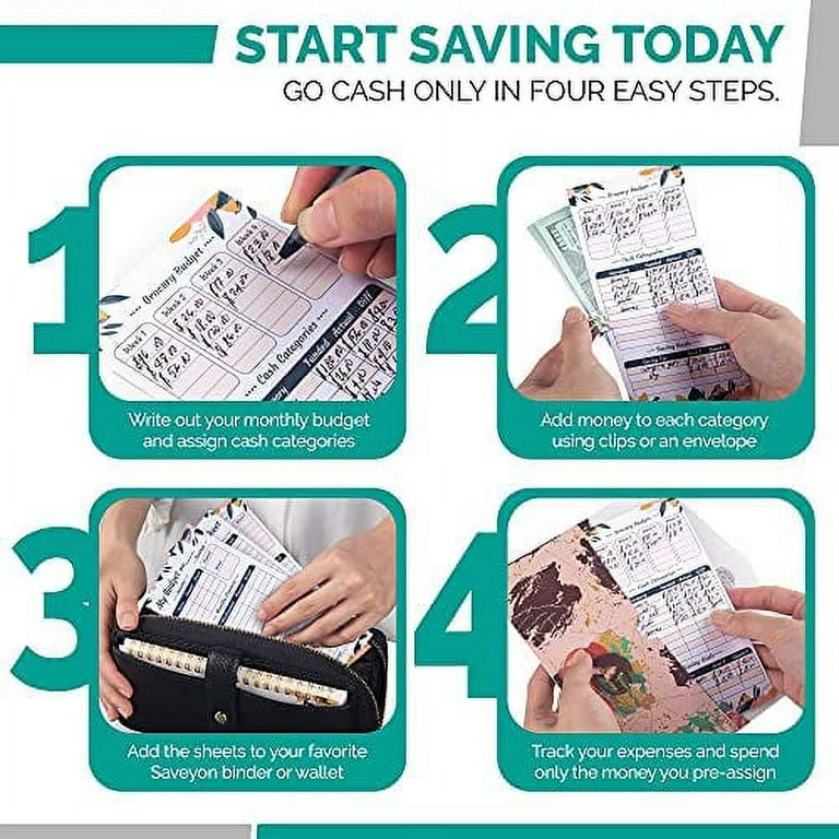 Saveyon Set of 70 a6 Budget Sheets for A6 Binder | 12 Monthly Budget  Tracker Sheets | A6 Planner Inserts, A6 Budget Binder Inserts | Made for  Cash