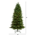 thumbnail image 3 of Nearly Natural Clear Prelit LED Green Decorated Fir Artificial Christmas Tree, 7', 3 of 11