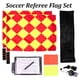 thumbnail image 2 of Juego de banderas para árbitro de fútbol, banderas a cuadros para árbitro de línea, tarjetas de árbitro con libro de registro y lápiz, silbato de árbitro para deportes, fútbol, 2 of 5