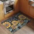 thumbnail image 3 of Sunflowers Rustic Area Rugs 2x3 for Living Room, Spring Summer Pastoral Flowers Black Non Slip Washable Rug Runner, Low Pile Indoor Floor Carpet Mat Bathroom Rugs for Bedroom, Kids Room, 3 of 9