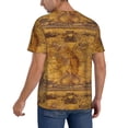 thumbnail image 2 of Fotbe Vintage Map Baseball Jersey Shirt for Men and Women, Casual Short Sleeves Button Down T-Shirt-X-Large, 2 of 9