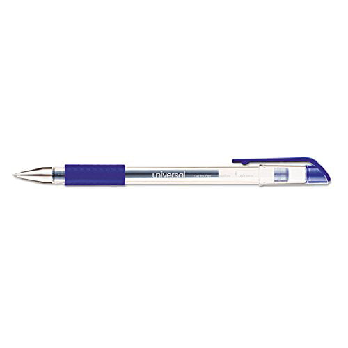 12 Universal Roller Ball Retr Gel Pen Blue Ink Med Pt 