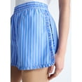 thumbnail image 4 of Free Assembly Women's and Women's Plus Ruffle Trim Cotton Poplin Shorts, 2.75" Inseam, Sizes XS-4X, 4 of 5