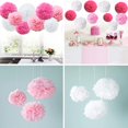 thumbnail image 4 of 9 Piezas / Set Pompones de Papel Seda Mezclados Flor DecoracióN Fiesta Boda (Rosa), 4 of 5