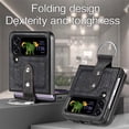 thumbnail image 6 of SaniMore for Samsung Galaxy Z Flip 4 Folding Case with Anti-Slip Strap, Rugged PC Case for Samsung Z Flip 4 Cover with Wireless Charging & Ring Lanyard Full Body Protective Case, Black, 6 of 10