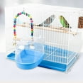 thumbnail image 6 of Yirtree Caged Bird Bath Bird Cage Parrot Supplies Bathing Tub for Small Brids Canary Budgerigar Cockatiel Lovebird Pet Bird Parrot Bathing Tub Bathtub Shower Box Hanging Cage Decor, 6 of 8
