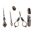thumbnail image 2 of Tijeras de , Tijeras Bordado Costura Vintage Antiguo,Agujas de coser Estuche Dedal Enhebrador Costura,Elaboración Costura Artesanía Herramienta de bricolaje Adultos,Suministros para perfecl Tijeras de bordar, 2 of 4