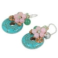 thumbnail image 2 of NOVICA Beaded dangle earrings, 'Moonlight Garden', 2 of 6