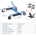 thumbnail image 3 of Pinypikaka Set of 2 Wheel Dolly Car Skates Vehicle Positioning Hydraulic Tire Jack Ratcheting Lift Car Wheel Dolly 1500lbs Load Capacity, Blue, 3 of 6