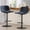 Blue, variant on MAYEERTY 2-Set Whiskey Brown Modern Swivel Bar Stools with Back Support for Kitchen Island, Adjustable Height