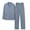 Light Blue, variant on Men's Big and Tall 2-Piece Pajama Set Long Sleeve with Turndown Collar Regular Fit Sleepwear