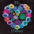 thumbnail image 2 of Grey, Jace 20x20 White Modern Wood Framed Museum Art Print Titled - Be Happy, 2 of 4