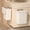 White, variant on HOARBOEG Hanging Trash Can with Lid, Under Sink Door Trash Bin for Kitchen Cabinet, Bathroom & RV, 5.1 Gallon Capacity, (11.4L x 10.6W x 5.1H)