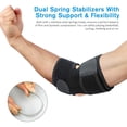 thumbnail image 2 of Tennis Elbow Strap Adjustable Elbow Support Sleeve with Dual-Spring Stabilizer and Adjustable Straps for Arthritis, Tendonitis, Sports Injury Pain Relief, 2 of 8