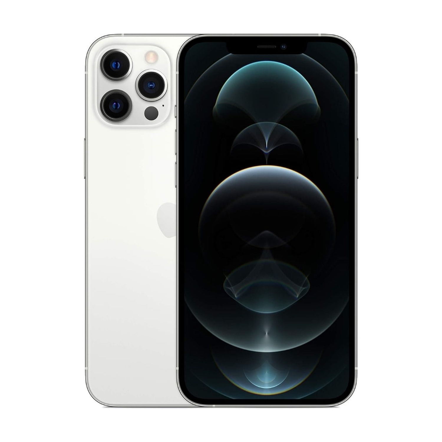 Restored Apple iPhone 12 Pro (Unlocked) 128GB Silver (A2341) Bundle with Pre-Installed Tempered Glass (Refurbished)