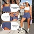 thumbnail image 4 of Cadmus Womens Athletic Running Shorts Lightweight High Split Comfy Liner for Gym Workout Track,4 Pack, 4 of 9