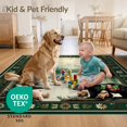 thumbnail image 4 of ODIKA 4'x6' Ultra-Soft Area Rug, Fishing Stylized Cabin Forest Border Wildlife Print Motif Motifs None Washable, Bare feet friendly, Silk-Touch for Bedroom Home office, 4 of 7