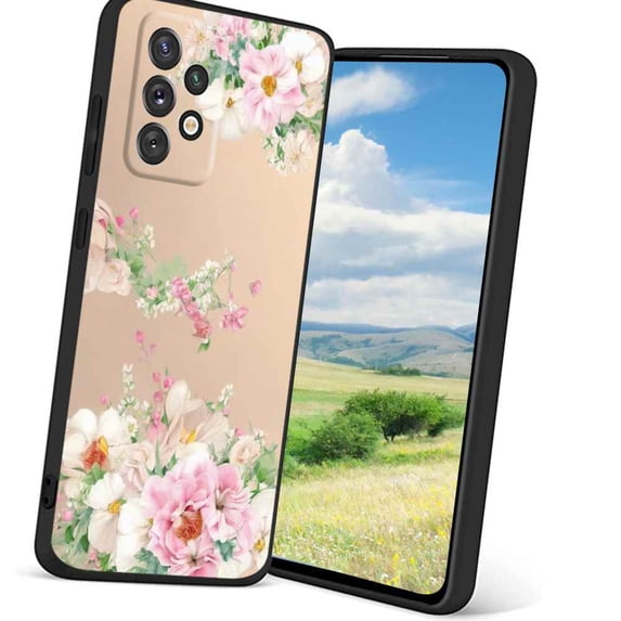 Compatible with Samsung Galaxy A32 5G Phone Case, Floral-Flowers-Cute19 Case Men Women, Flexible Silicone Shockproof Case for Samsung Galaxy A32 5G